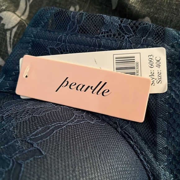 Pearlle Blue Lace Push-Up Bra NEW NWT Size 40C - Picture 3 of 10